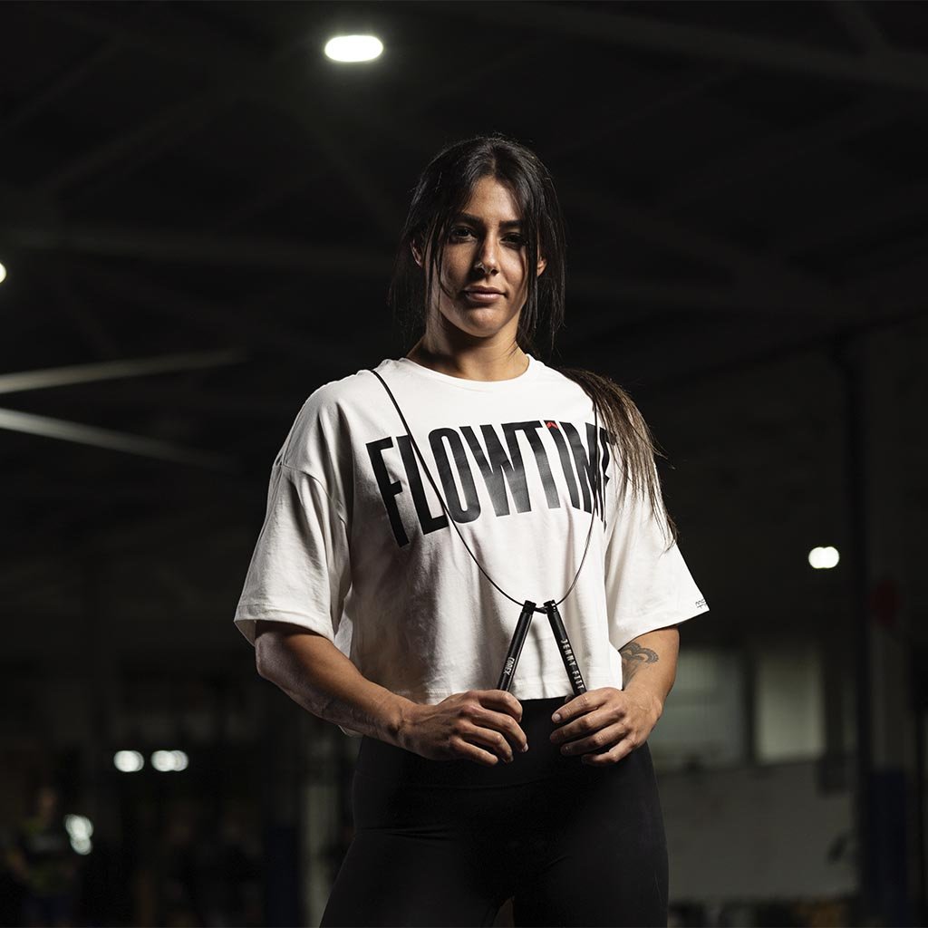 Camiseta Chica Crop Top Flowtime - COREX SPORT FITNESS