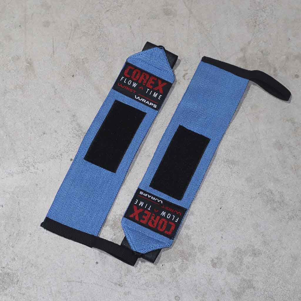 Muñequeras Elásticas Azul - COREX SPORT FITNESS