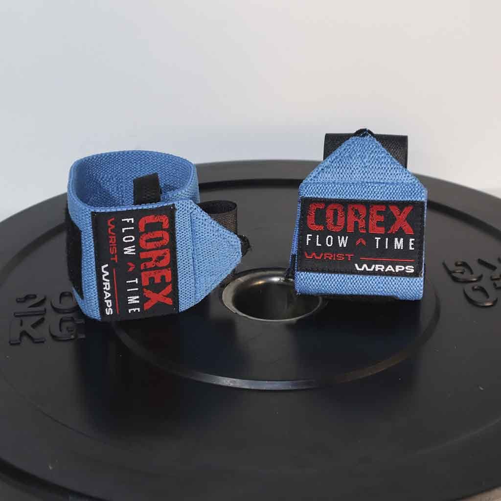 Muñequeras Elásticas Azul - COREX SPORT FITNESS
