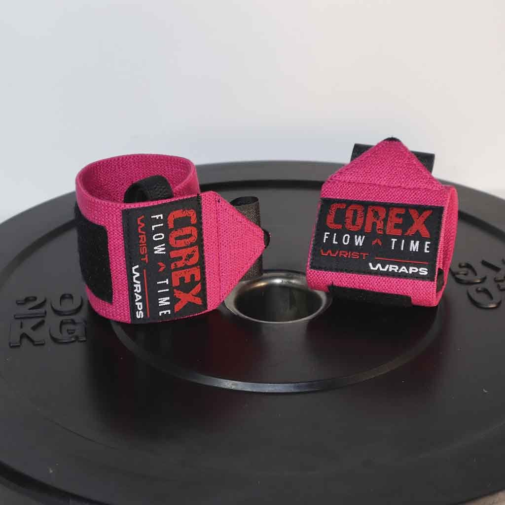 Muñequeras Elásticas Fucsia - COREX SPORT FITNESS