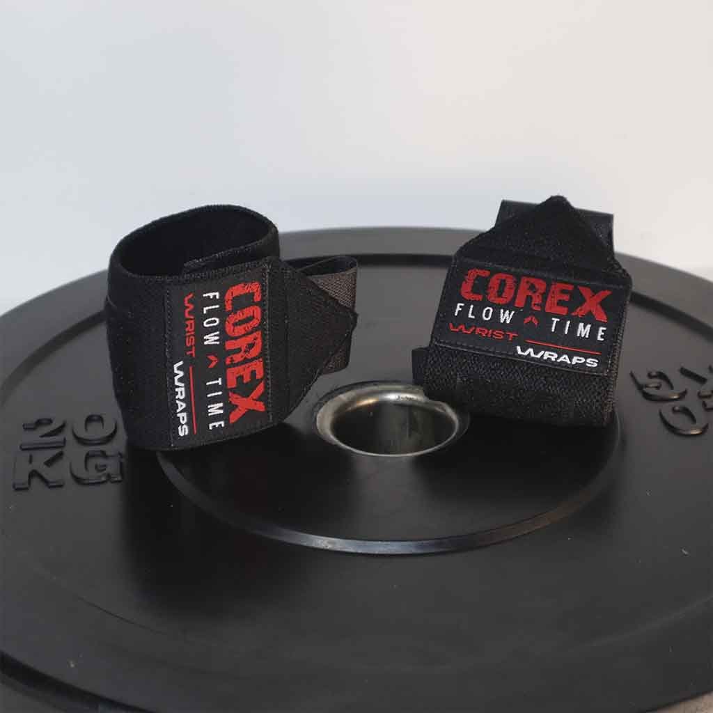 Muñequeras Elásticas Negro - COREX SPORT FITNESS