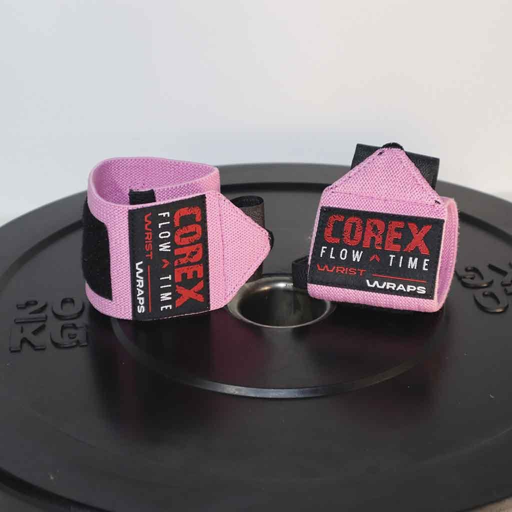 Muñequeras Elásticas Rosa - COREX SPORT FITNESS