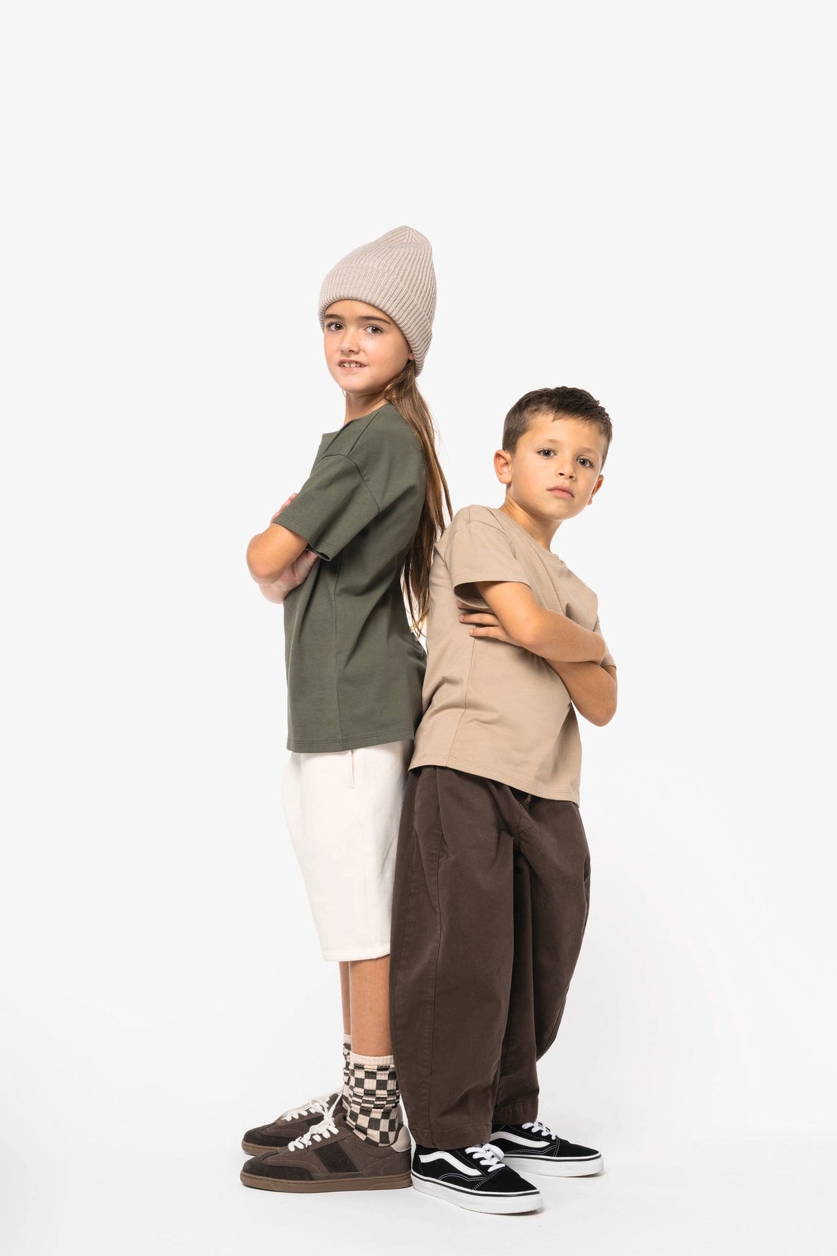 Camiseta Infantil Algodón Orgánica Hombros Caidos Oversize