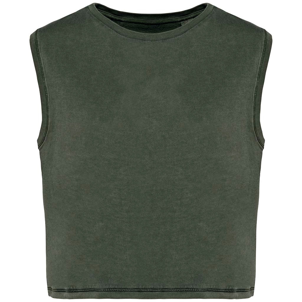 Camiseta Crop Chica Orgánica 165 Sin Mangas - COREX SPORT FITNESS