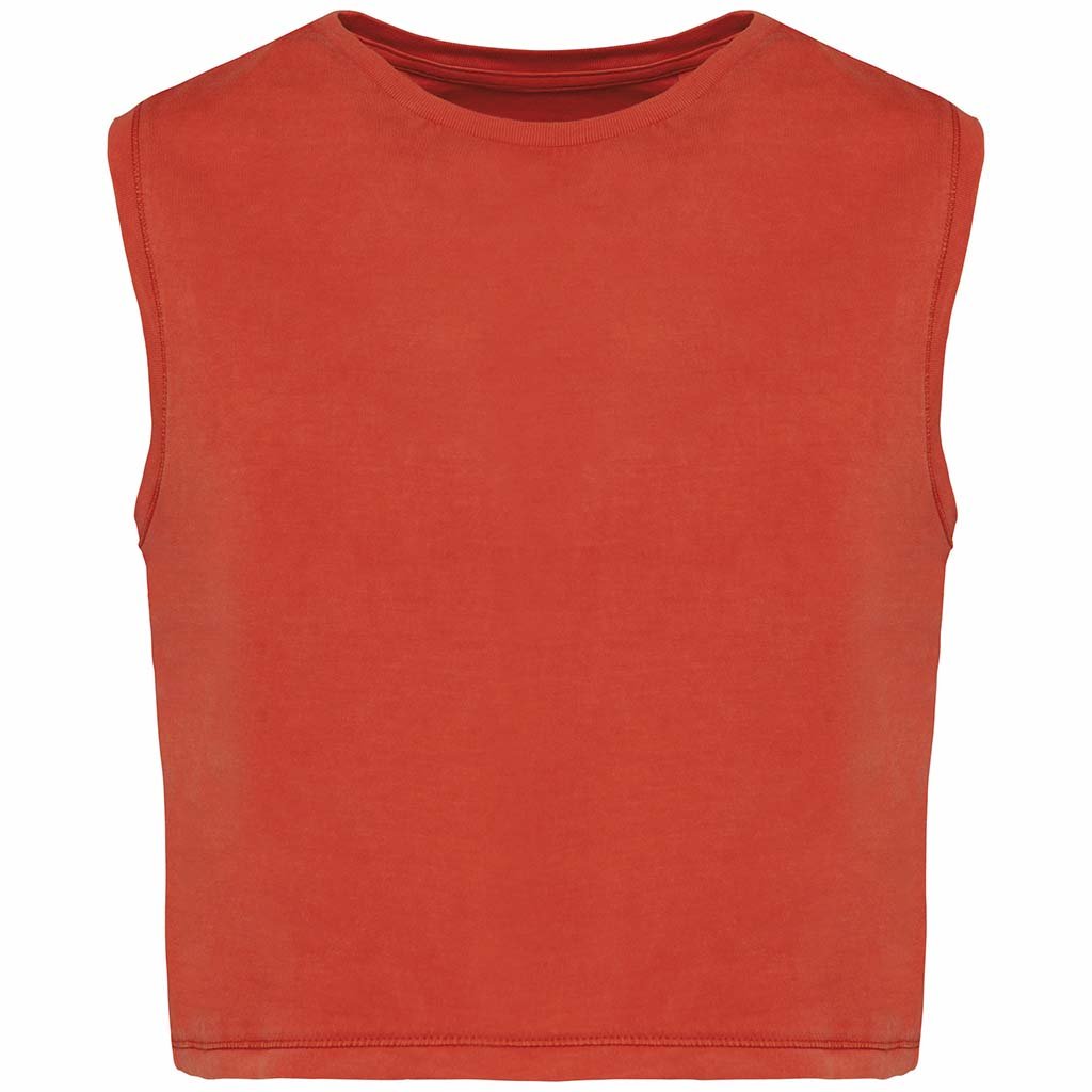 Camiseta Crop Chica Orgánica 165 Sin Mangas - COREX SPORT FITNESS